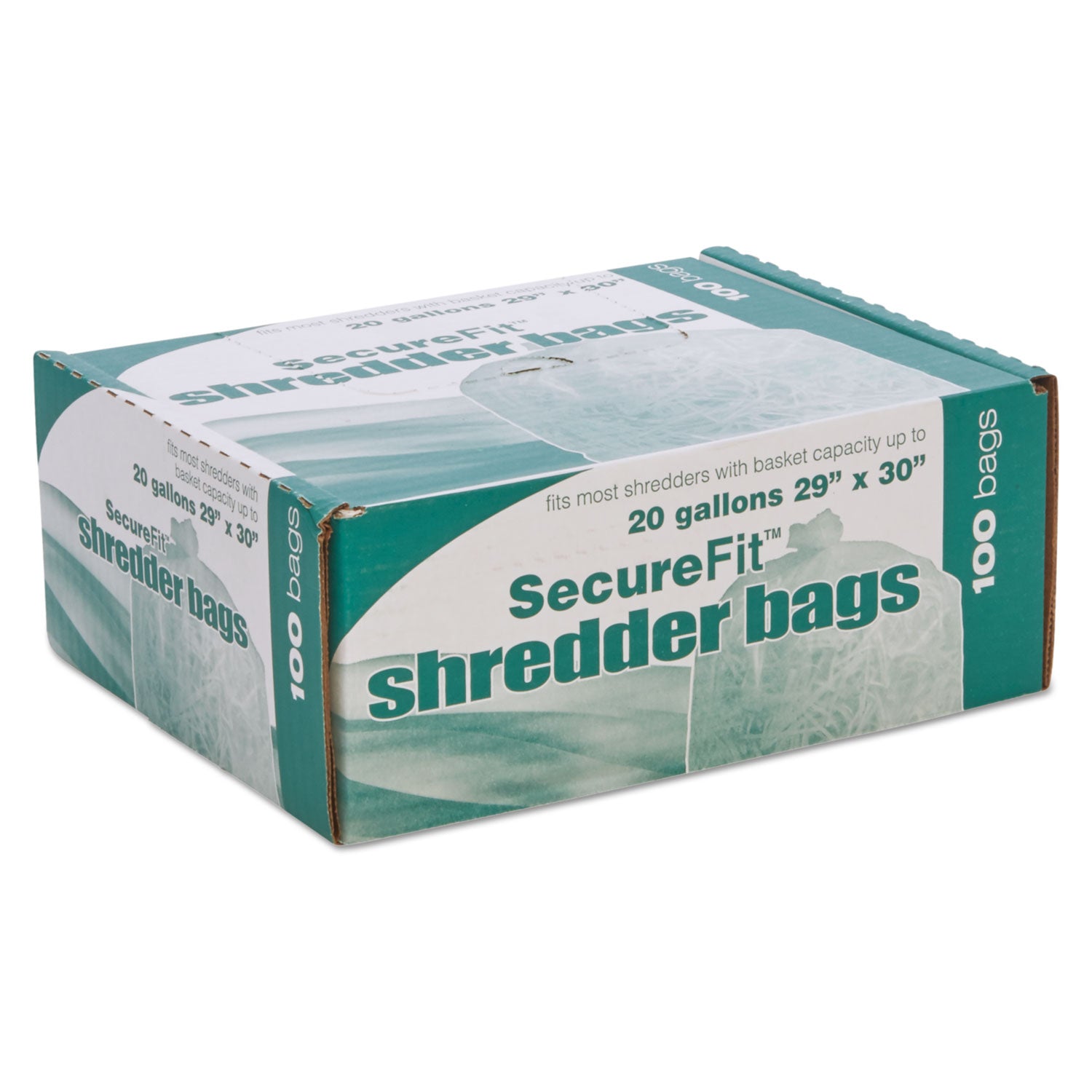 AbilityOne 8105013994791, SKILCRAFT Heavy-Duty Shredder Bags, 20 gal Capacity, 100/BX