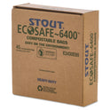 Stout by Envision EcoSafe-6400 Bags, 13 gal, 0.85 mil, 24" x 30", Green, 45/Box (E2430E85)