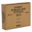 Stout by Envision EcoSafe-6400 Bags, 48 gal, 0.85 mil, 42" x 48", Green, 40/Box (E4248E85)