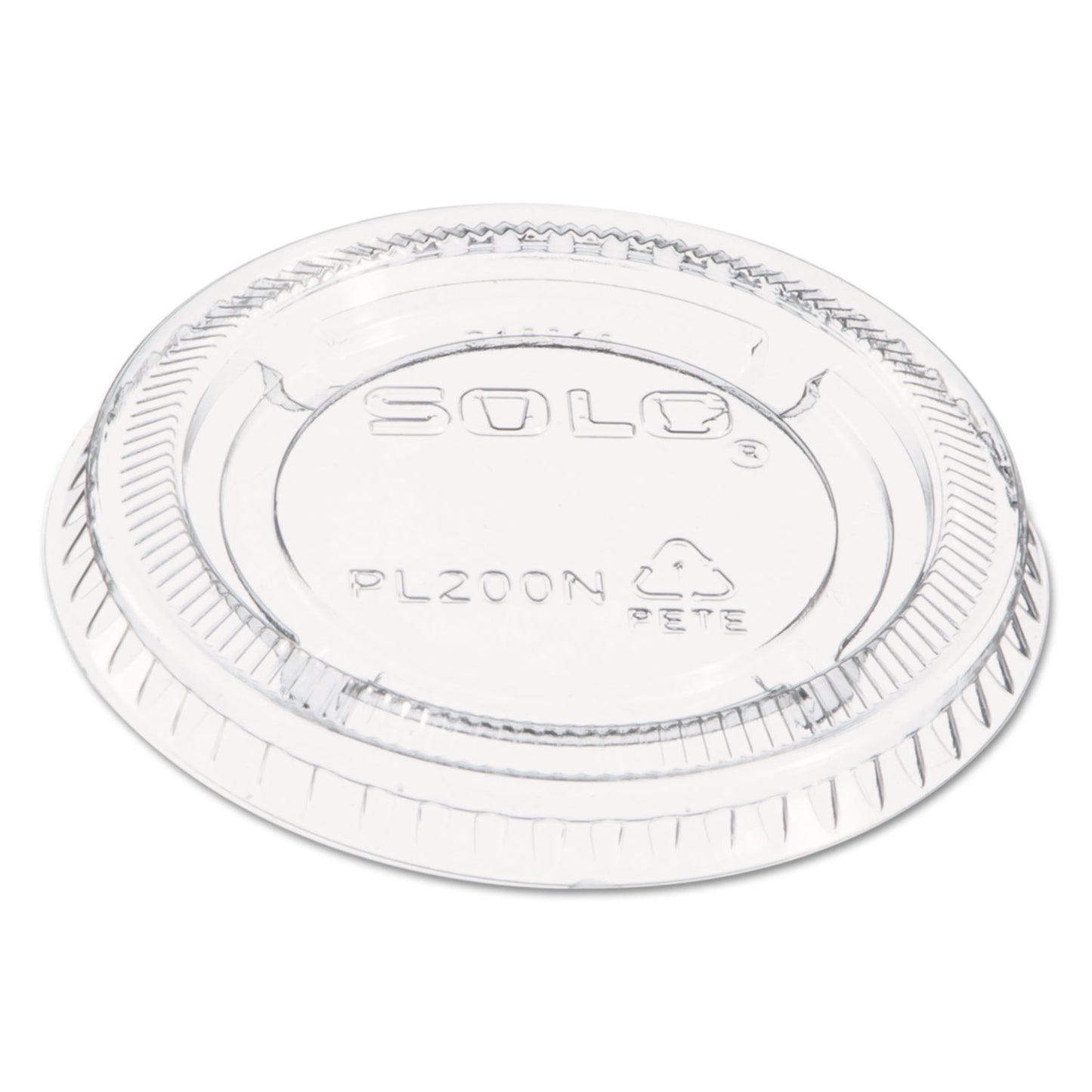 Dart Portion/Souffle Cup Lids, PET, Fits 1.5 oz to 2.5 oz Cups, Clear, 2,500/Carton (PL200N)