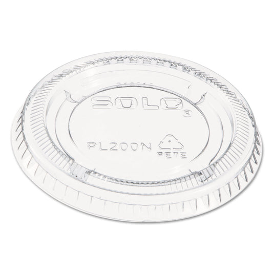 Dart Portion/Souffle Cup Lids, PET, Fits 1.5 oz to 2.5 oz Cups, Clear, 2,500/Carton (PL200N)