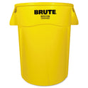 Rubbermaid Commercial Vented Round Brute Container, 44 gal, Plastic, Yellow (264360YEL)