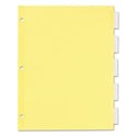 Office Essentials Plastic Insertable Dividers, 5-Tab, 11 x 8.5, Clear Tabs, 1 Set (11466)