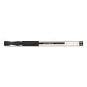 Universal Comfort Grip Gel Pen, Stick, Medium 0.7 mm, Black Ink, Clear/Black Barrel, Dozen (39510)