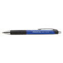 Universal Comfort Grip Ballpoint Pen, Retractable, Medium 1 mm, Blue Ink, Blue/Black Barrel, Dozen (15541)