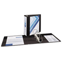 Avery Heavy-Duty View Binder with DuraHinge and Locking One Touch EZD Rings, 3 Rings, 4" Capacity, 11 x 8.5, Black (79604)