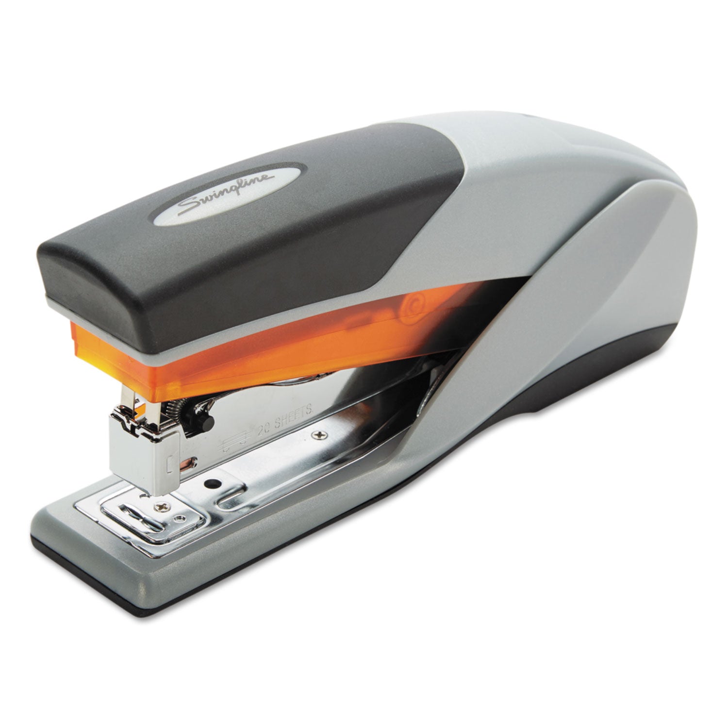 Swingline Optima 25 Reduced Effort Stapler, 25-Sheet Capacity, Gray/Orange (66402)