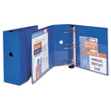 Avery Heavy-Duty Non-View Binder with DuraHinge, Locking One Touch EZD Rings and Thumb Notch, 3 Rings, 5" Capacity, 11 x 8.5, Blue (79886)