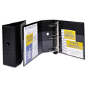 Avery Heavy-Duty Non-View Binder with DuraHinge, Locking One Touch EZD Rings and Thumb Notch, 3 Rings, 5" Capacity, 11 x 8.5, Black (79986)