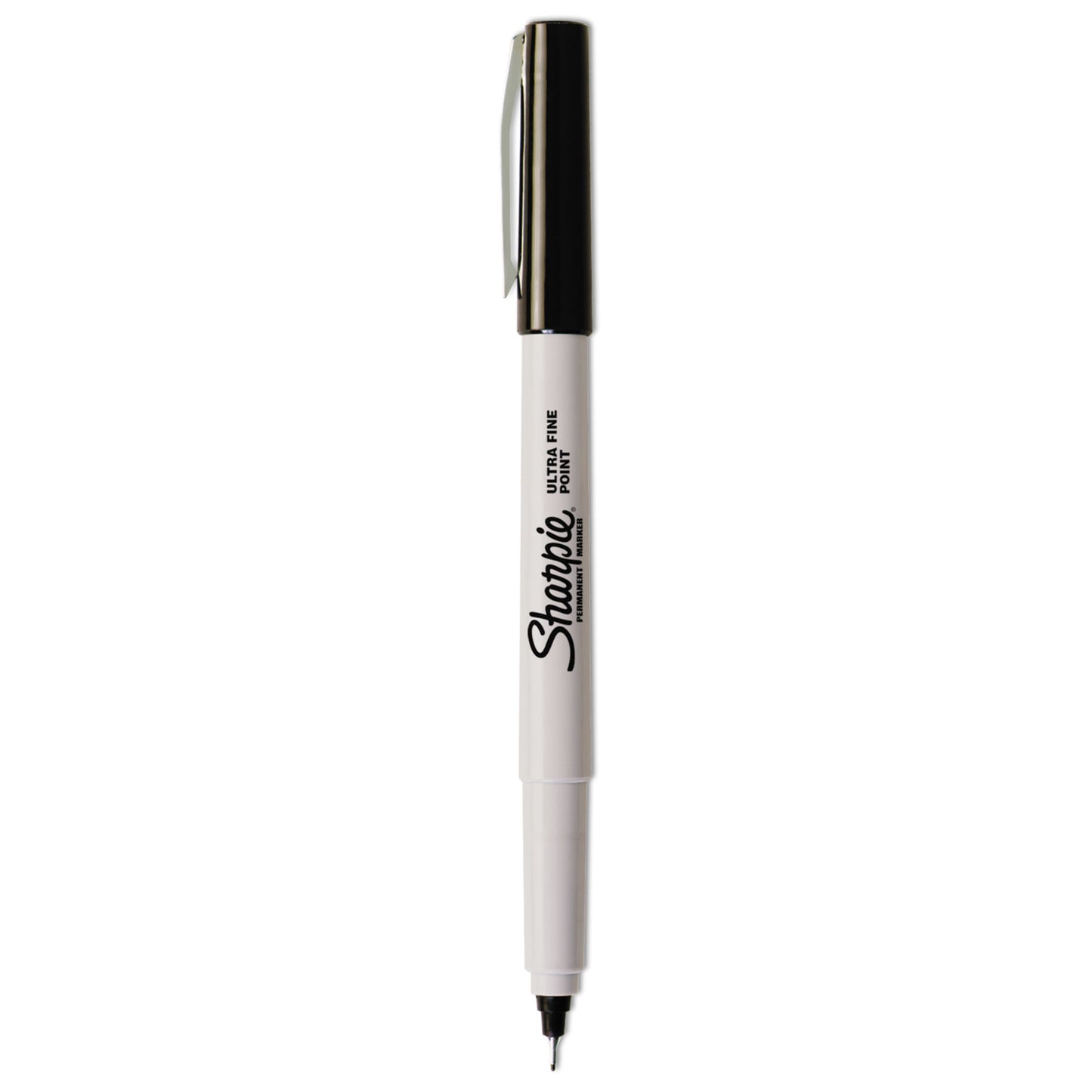 Sharpie Ultra Fine Tip Permanent Marker, Ultra-Fine Needle Tip, Black, Dozen (37001B)