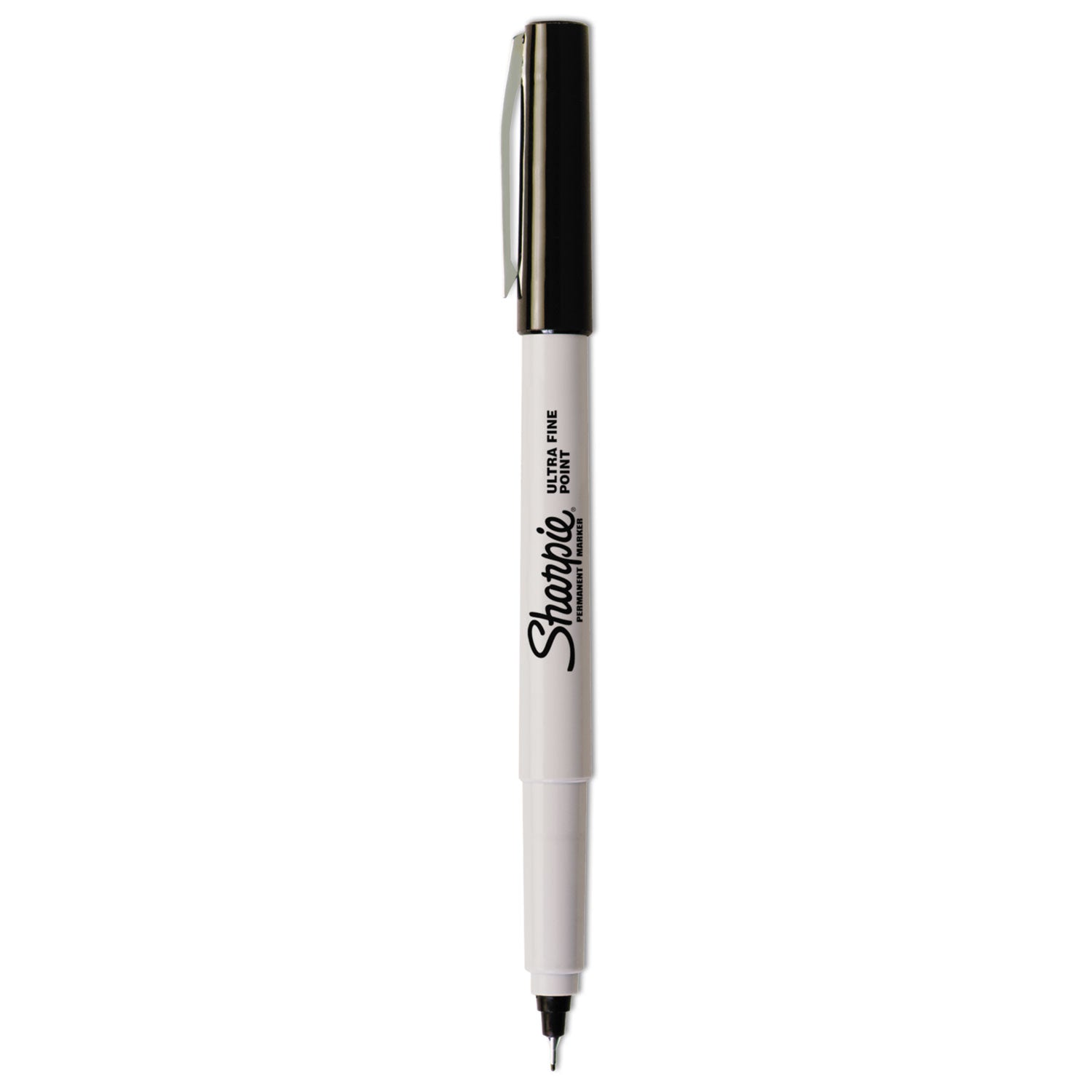 Sharpie Ultra Fine Tip Permanent Marker, Ultra-Fine Needle Tip, Black, Dozen (37001B)