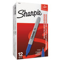 Sharpie Fine Tip Permanent Marker, Fine Bullet Tip, Blue, Dozen (30003B)