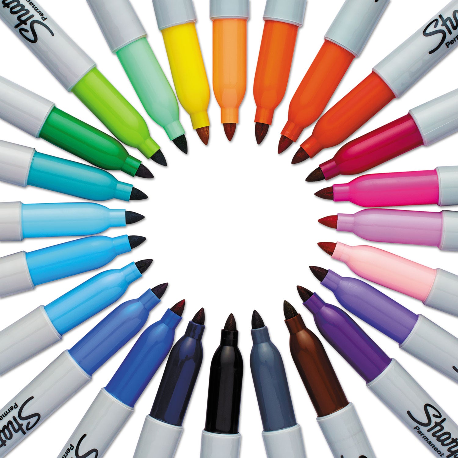 Sharpie Fine Tip Permanent Marker, Fine Bullet Tip, Assorted Colors, 24/Pack (1927350)