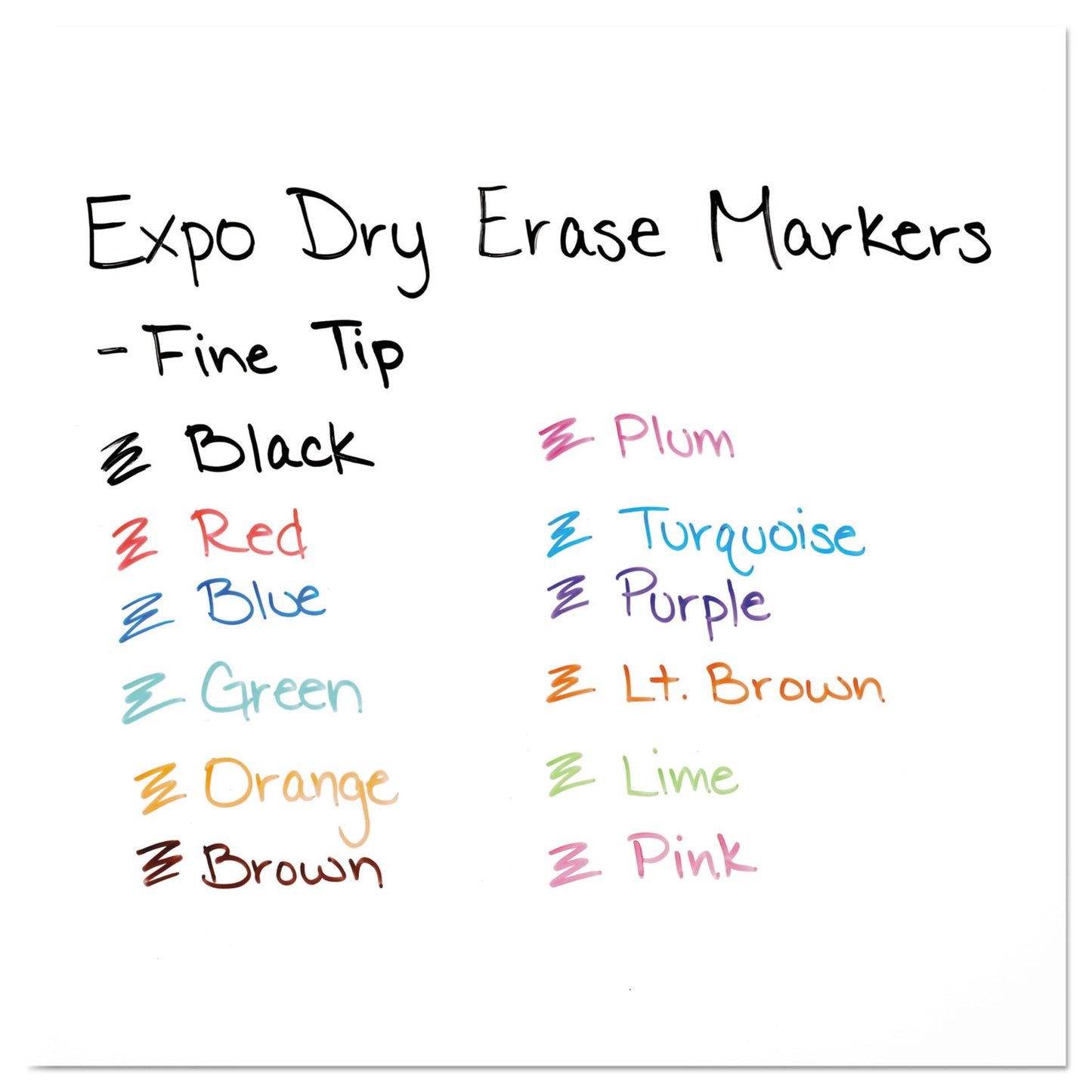 EXPO Low-Odor Dry Erase Marker Office Value Pack, Fine Bullet Tip, Assorted Colors, 36/Pack (2003893)