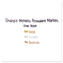 Sharpie Metallic Fine Point Permanent Marker Value Pack, Fine Bullet Tip, Assorted Colors, 36/Pack (2003900)