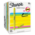 Sharpie Pocket Style Highlighter Value Pack, Yellow Ink, Chisel Tip, Yellow Barrel, 36/Pack (2003991)