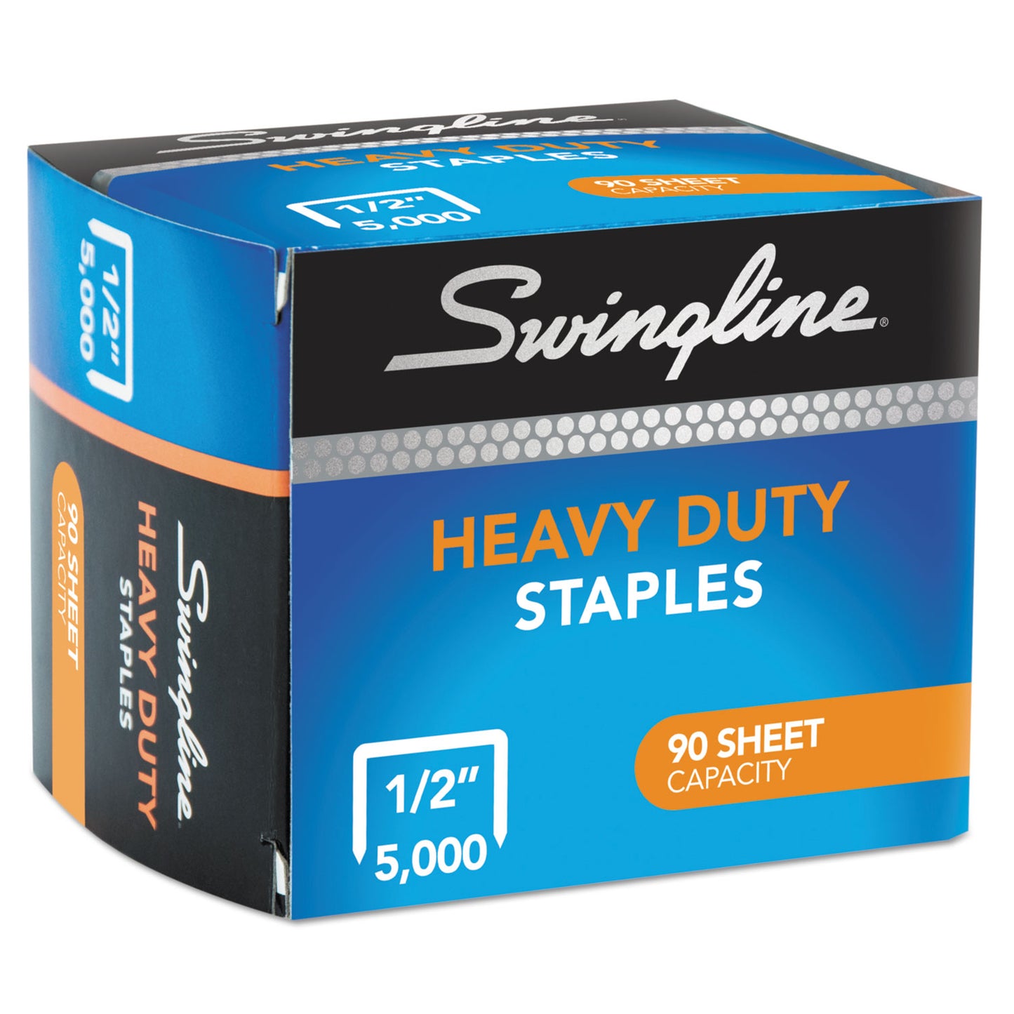 Swingline S.F. 39 Heavy-Duty Staples, 0.5" Leg, 0.5" Crown, Steel, 5,000/Box (79392)