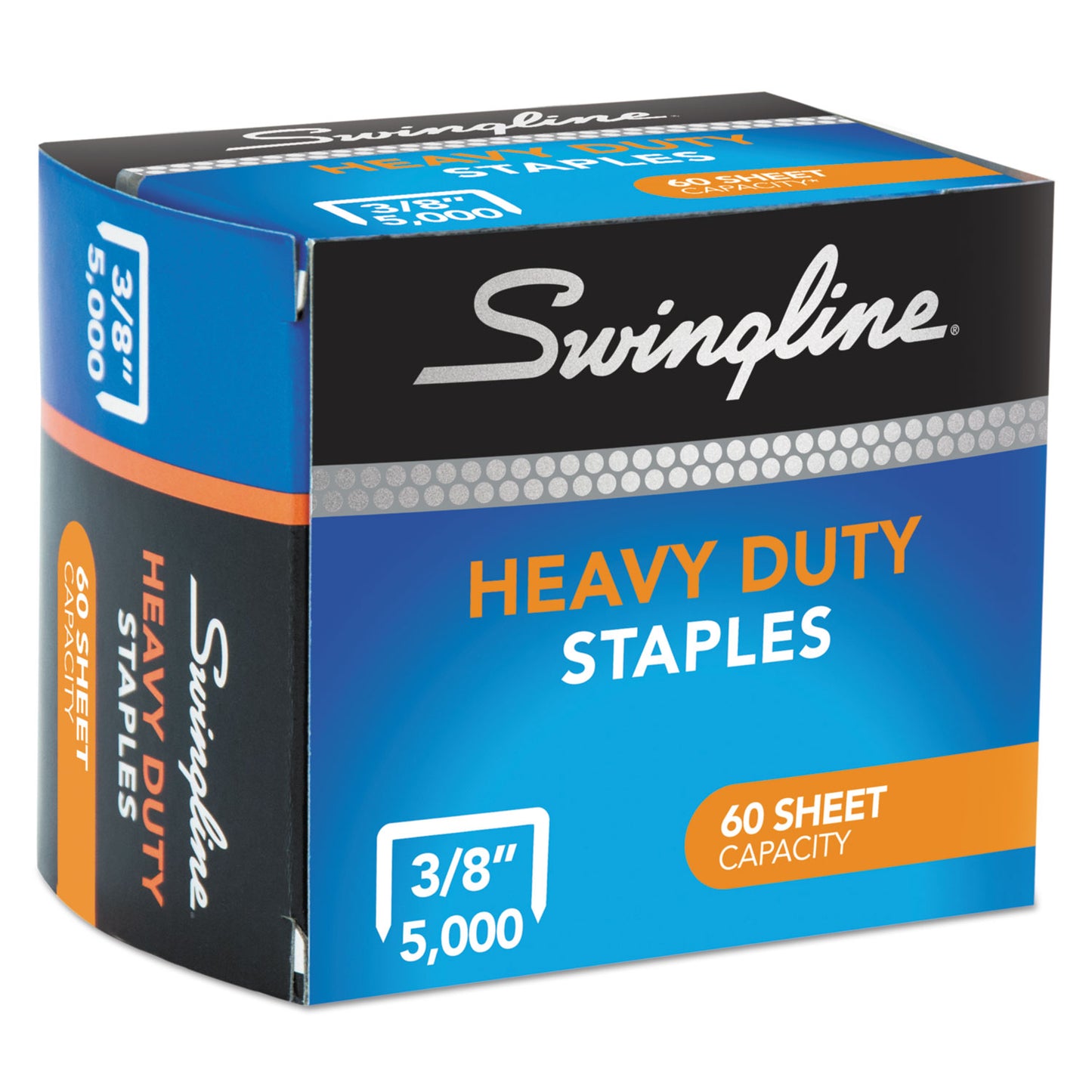 Swingline S.F. 39 Heavy-Duty Staples, 0.38" Leg, 0.5" Crown, Steel, 5,000/Box (79398)