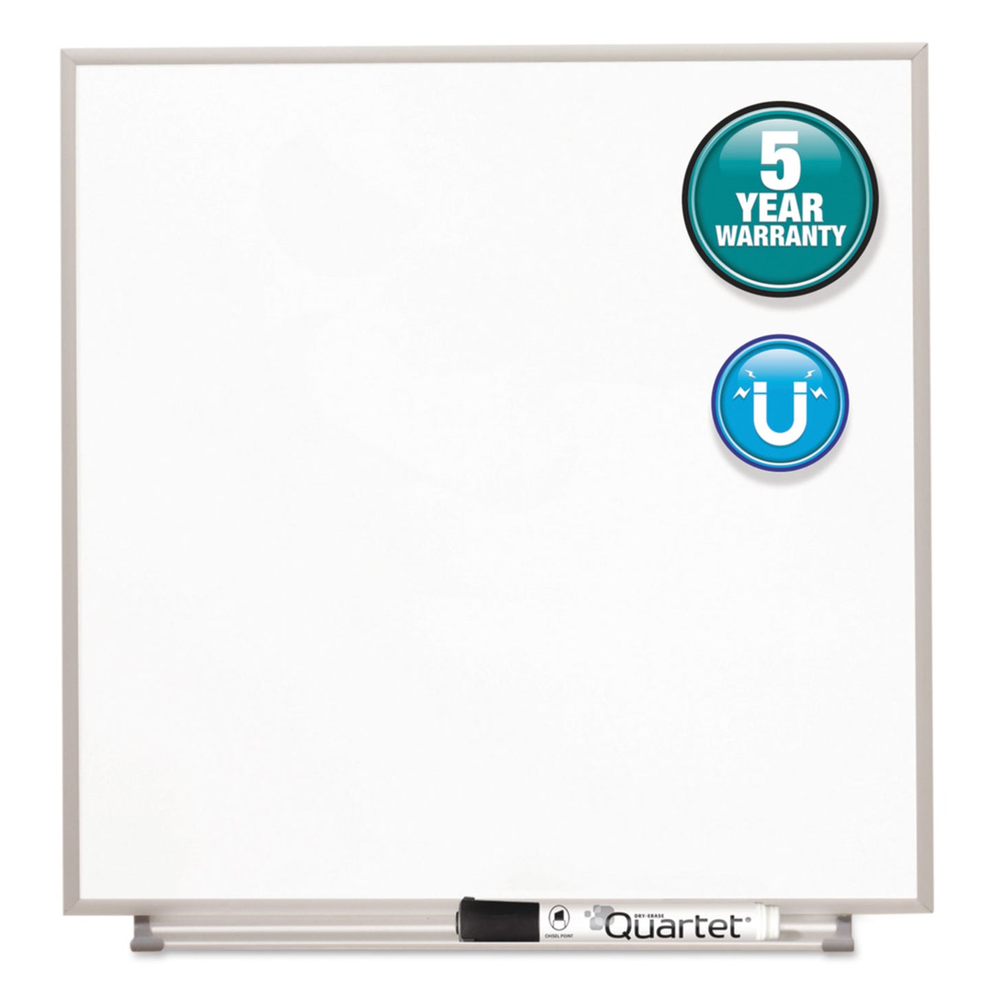 Quartet Matrix Magnetic Boards, 16 x 16, White Surface, Silver Aluminum Frame (M1616)