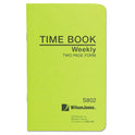 Wilson Jones Foreman's Time Book, One-Part (No Copies), 13.5 x 4.13, 36 Forms Total (S802)