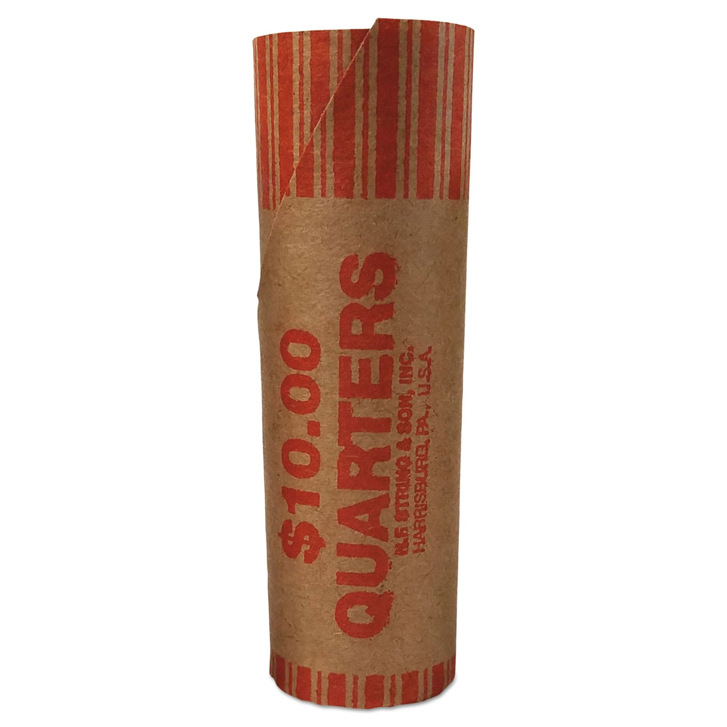 ICONEX Preformed Tubular Coin Wrappers, Quarters, $10, 1,000 Wrappers/Box (94190093)