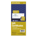 Adams Gift Certificates with Envelopes, 8 x 3.4, White/Canary, 25/Book (GFTC1)