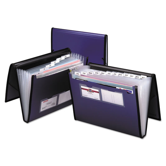 Pendaflex Professional Expanding Organizer, 7 Sections, Elastic Cord Closure, 1/6-Cut Tabs, Letter Size, Blue (52670)