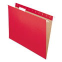 Pendaflex Colored Hanging Folders, Letter Size, 1/5-Cut Tabs, Red, 25/Box (81608)