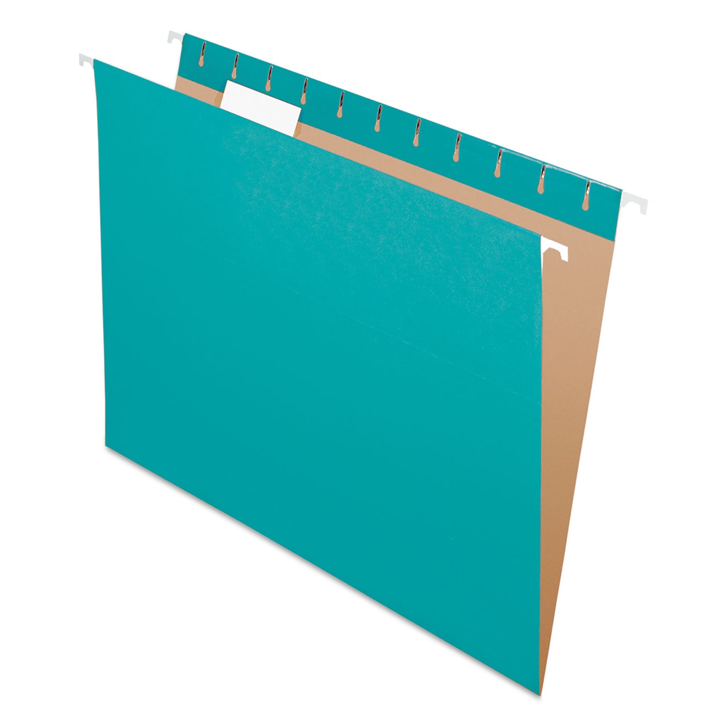 Pendaflex Colored Hanging Folders, Letter Size, 1/5-Cut Tabs, Aqua, 25/Box (81616)