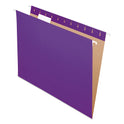 Pendaflex Colored Hanging Folders, Letter Size, 1/5-Cut Tabs, Violet, 25/Box (81611)