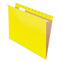 Pendaflex Colored Hanging Folders, Letter Size, 1/5-Cut Tabs, Yellow, 25/Box (81606)