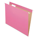 Pendaflex Colored Hanging Folders, Letter Size, 1/5-Cut Tabs, Pink, 25/Box (81609)