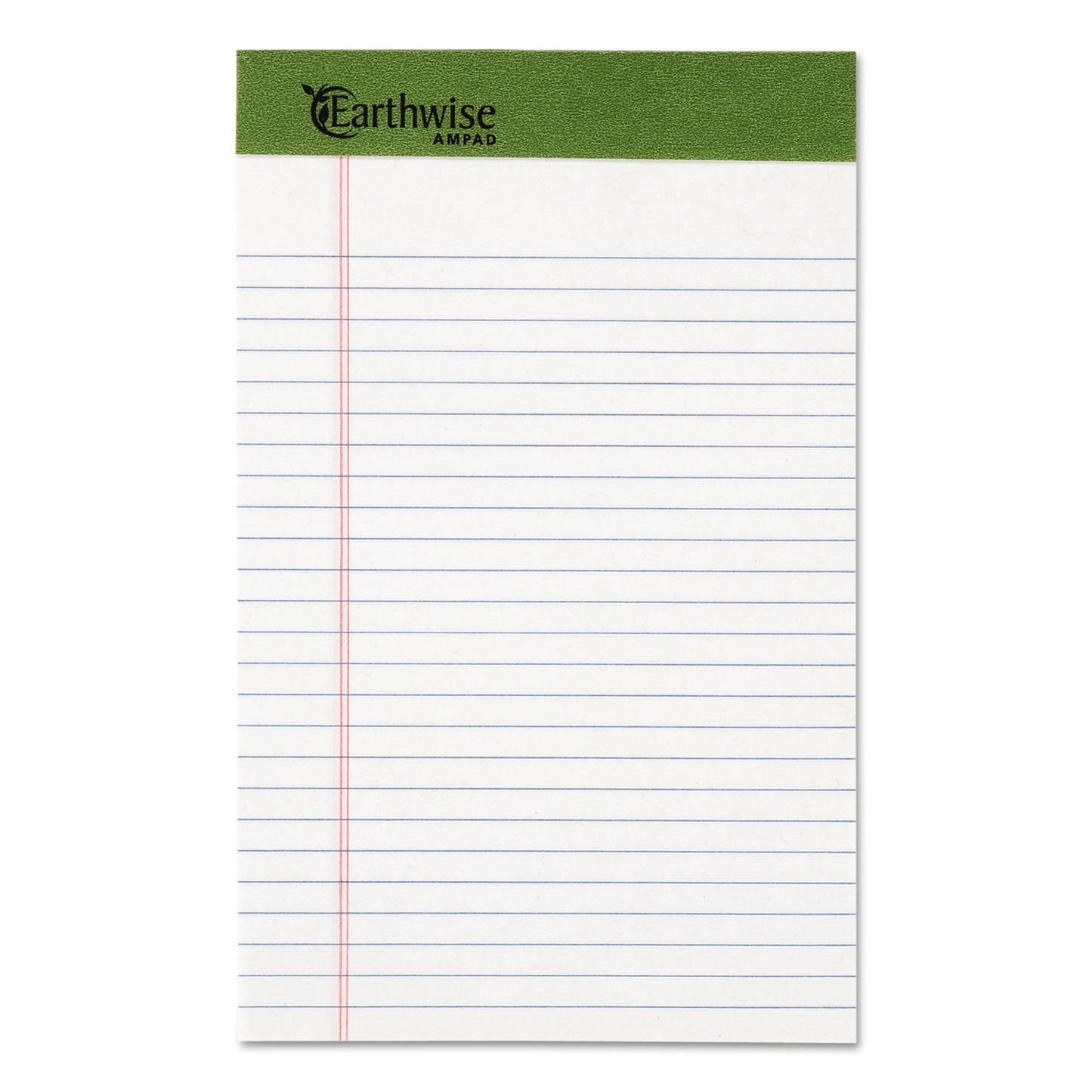 Earthwise by Ampad Recycled Writing Pad, Narrow Rule, Politex Green Headband, 50 White 5 x 8 Sheets, Dozen (20152)