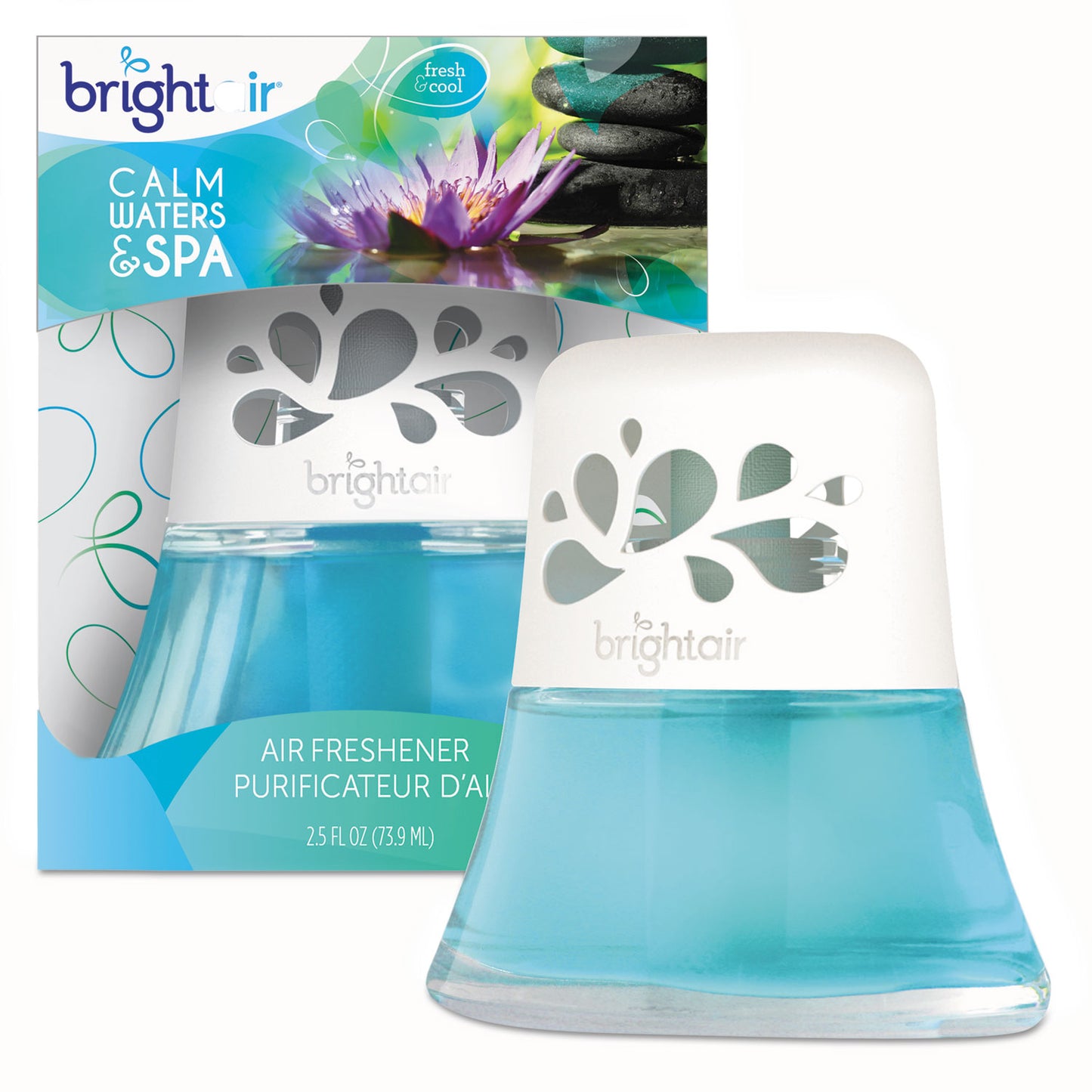 Bright Air Scented Oil Air Freshener, Calm Waters and Spa, Blue, 2.5 oz (900115EA)