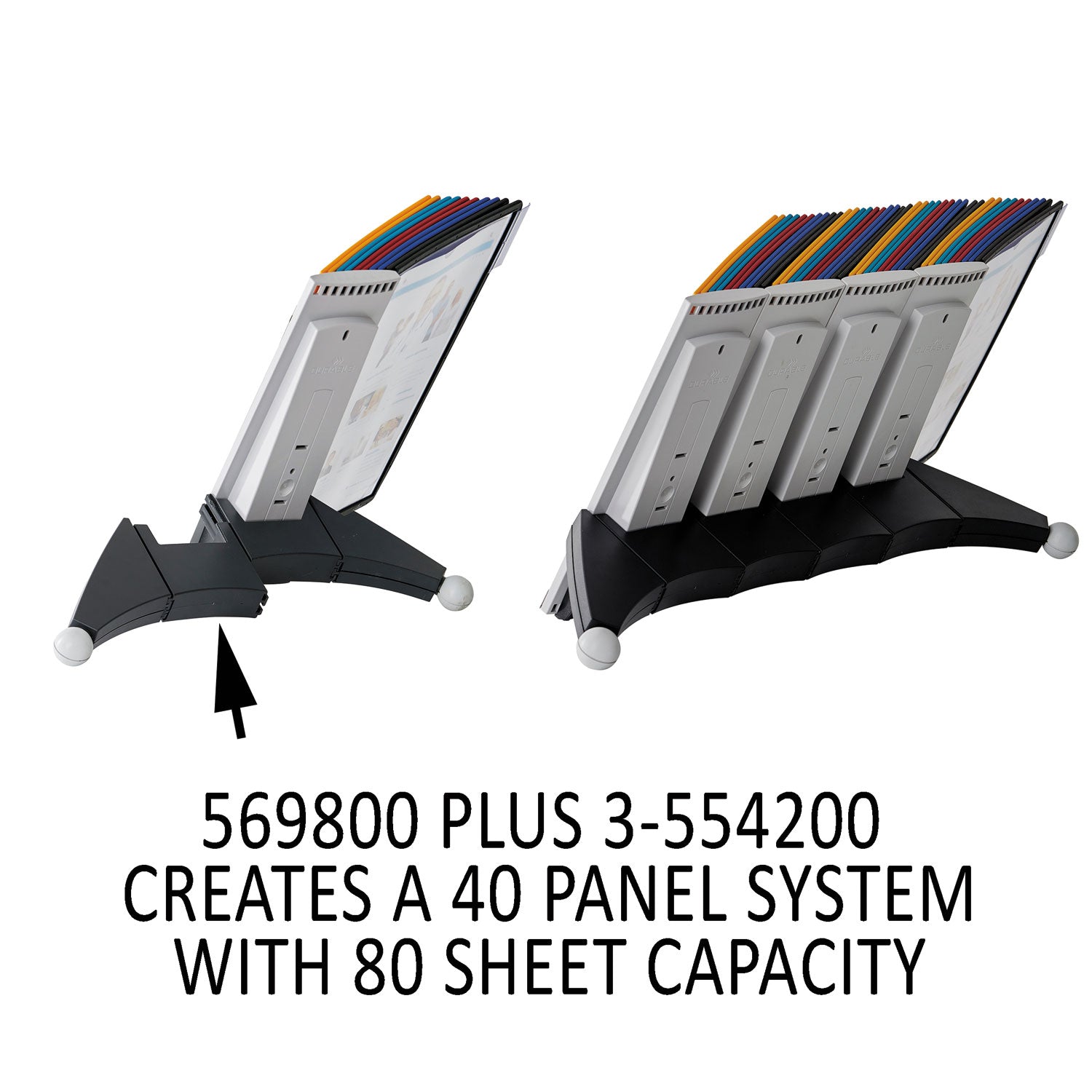 Durable SHERPA Reference System Extension Set, 10 Sleeves, Assorted Borders and Panels (569800)