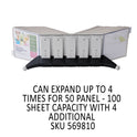 Durable SHERPA Desk Reference System, 10 Panels, 10 x 5.88 x 13.5, Gray Borders (554210)