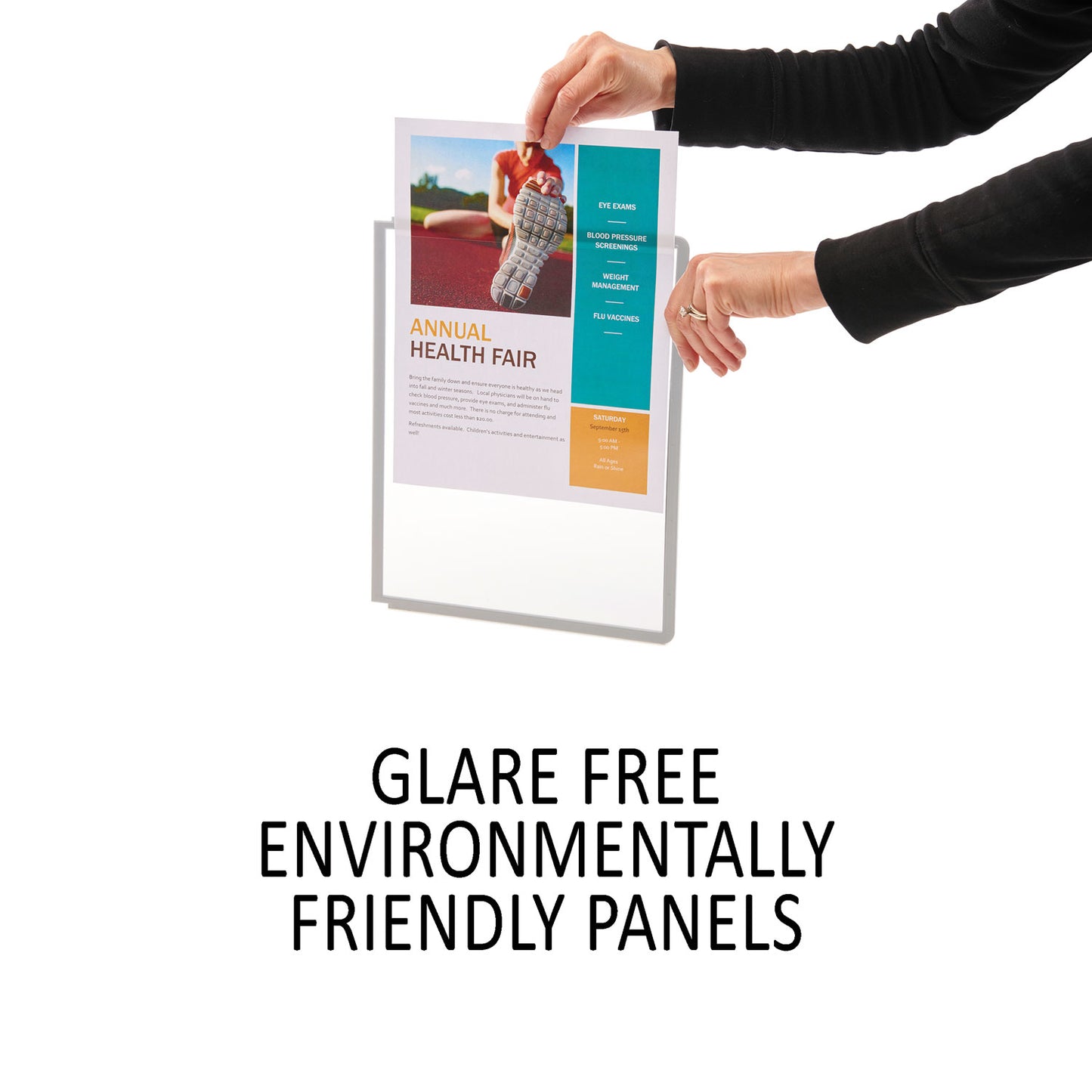 Durable SHERPA Motion Desk Reference System, 10 Panels, Gray Borders (553937)