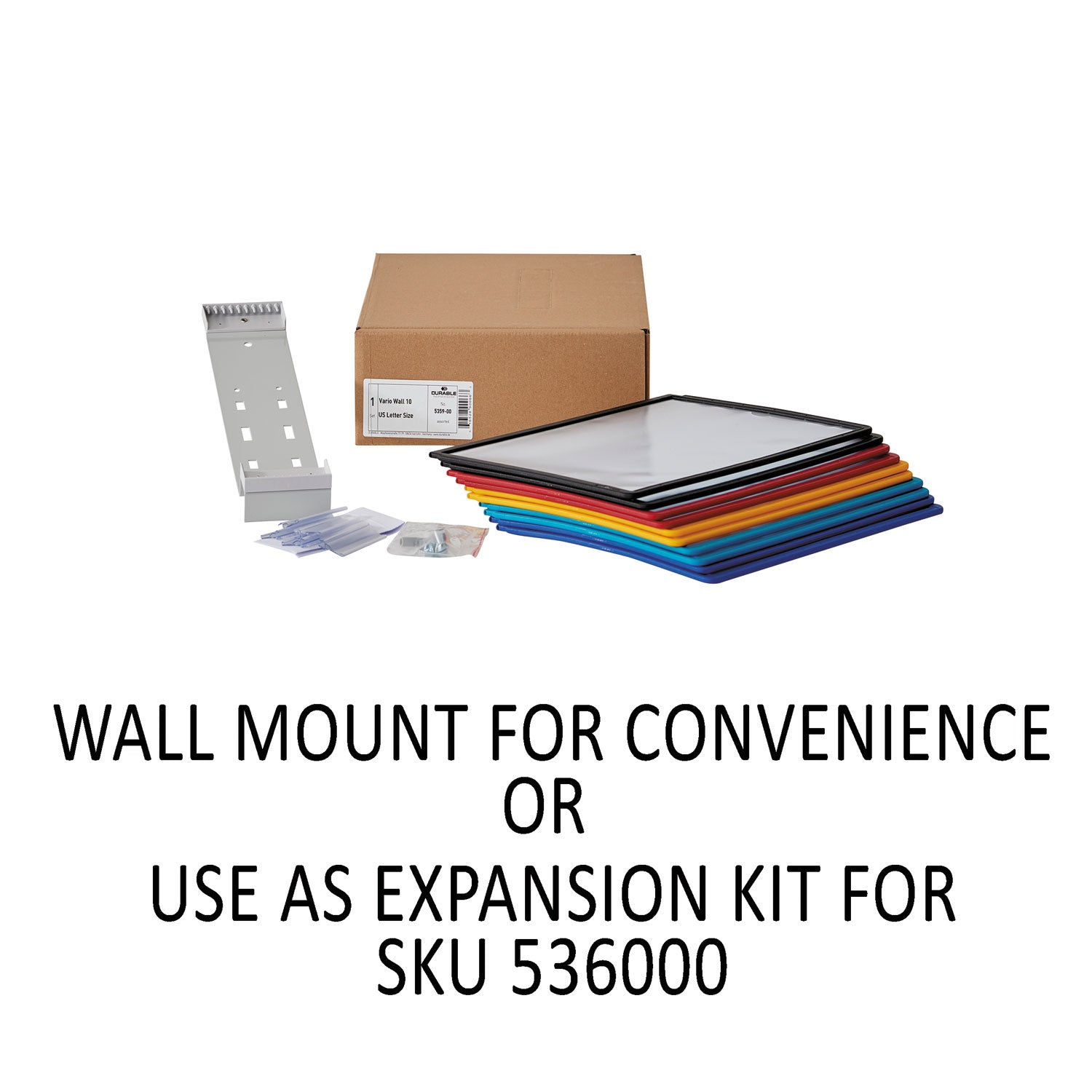 Durable VARIO Wall/Extension Reference System, 10 Panels, Assorted Borders and Panels (535900)