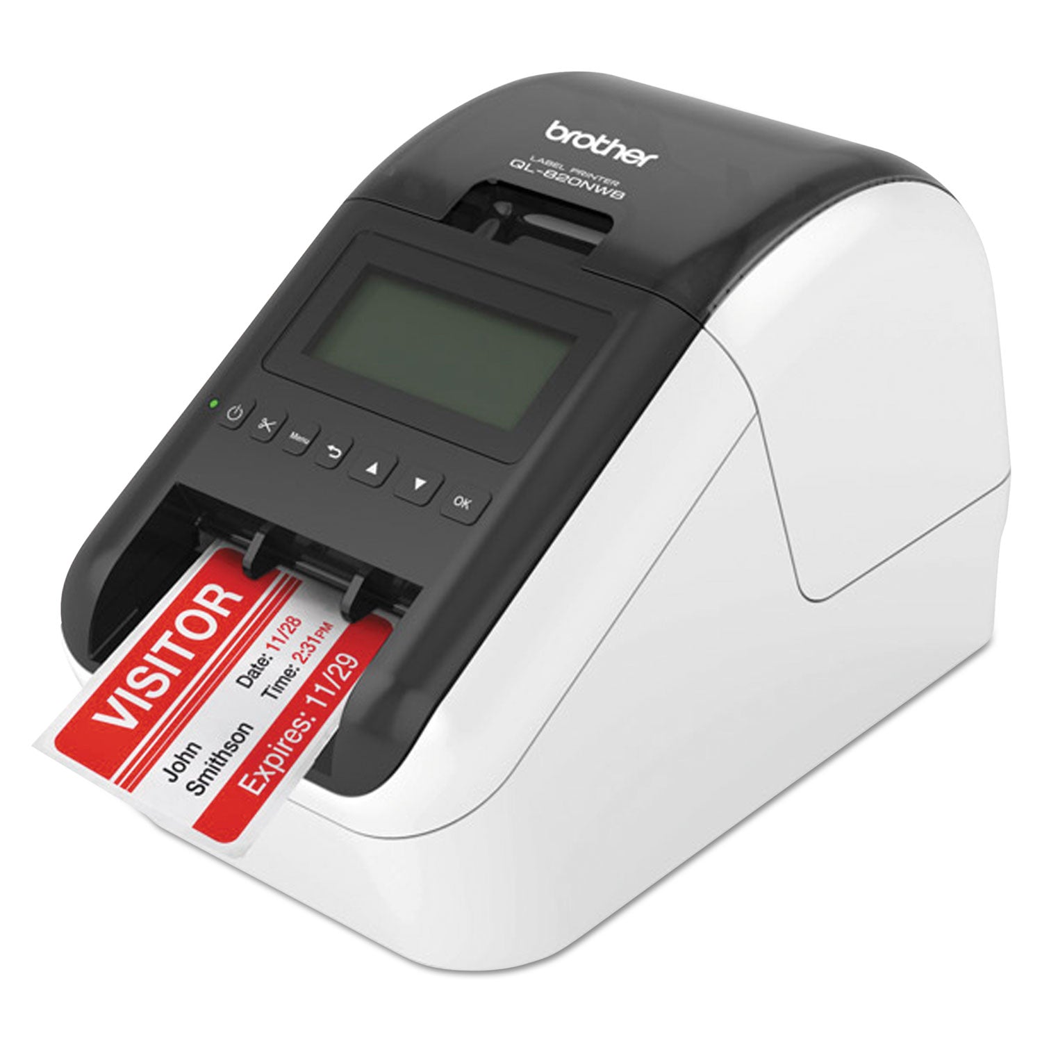Brother QL-820NWB Professional Ultra Flexible Label Printer, 110 Labels/min Print Speed, 5 x 9.37 x 6