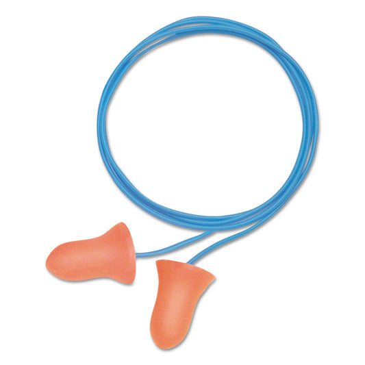 Howard Leight MAXIMUM Single-Use Earplugs, Corded, 33NRR, Coral, 100 Pairs (MXM30)