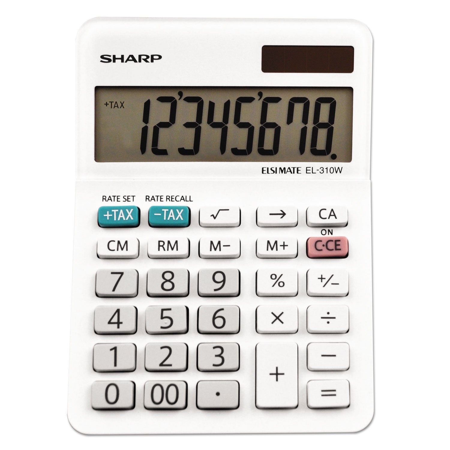 Sharp EL-310WB Mini Desktop Calculator, 8-Digit LCD