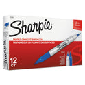 Sharpie Twin-Tip Permanent Marker, Extra-Fine/Fine Bullet Tips, Blue, Dozen (32003)