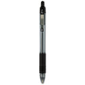 Zebra Z-Grip Ballpoint Pen, Retractable, Medium 1 mm, Black Ink, Clear/Black Barrel, 12/Pack (22210)