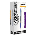 Zebra Jimnie Gel Pen, Stick, Medium 0.7 mm, Blue Ink, Clear/Blue Barrel, 12/Pack (44120)