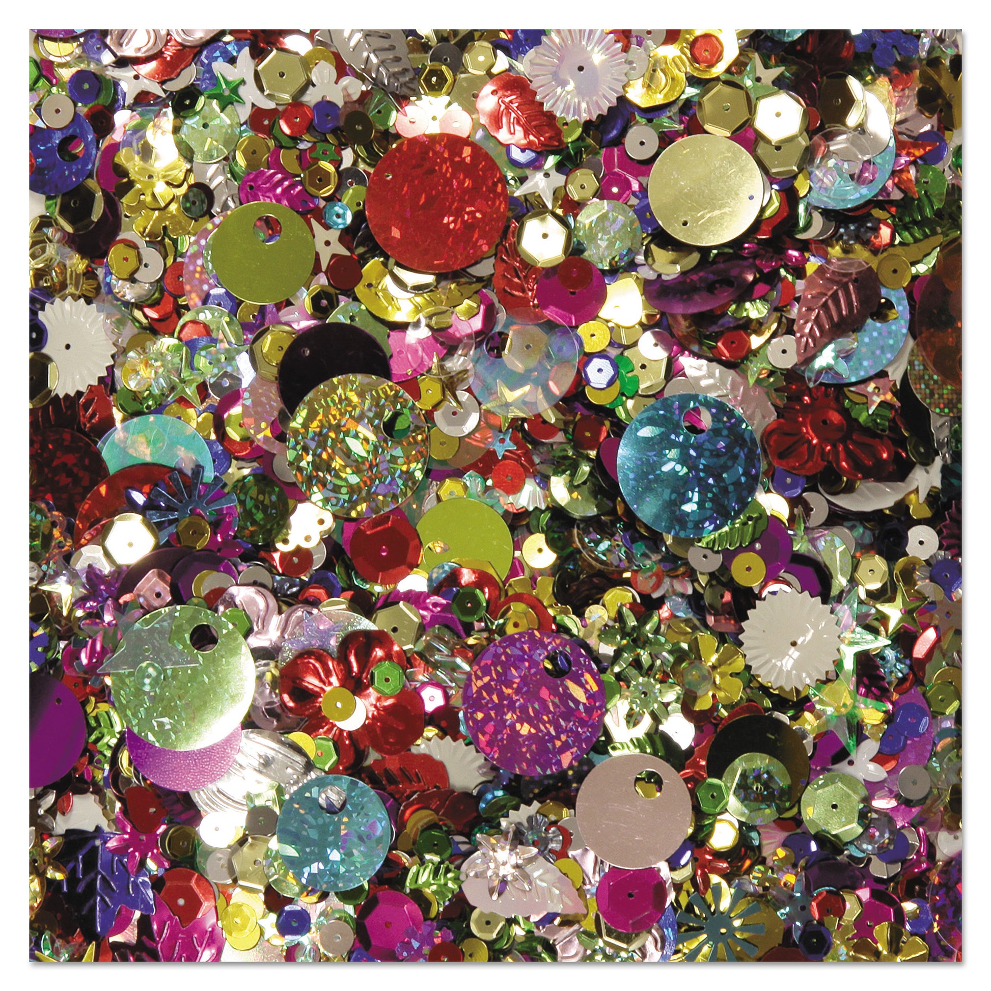 Creativity Street Sequins and Spangles, Assorted Metallic Colors, 4 oz/Pack (6114)