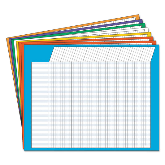 TREND Jumbo Horizontal Incentive Chart Pack, 28 x 22, Assorted Colors with Assorted Borders, 8/Pack (T73902)