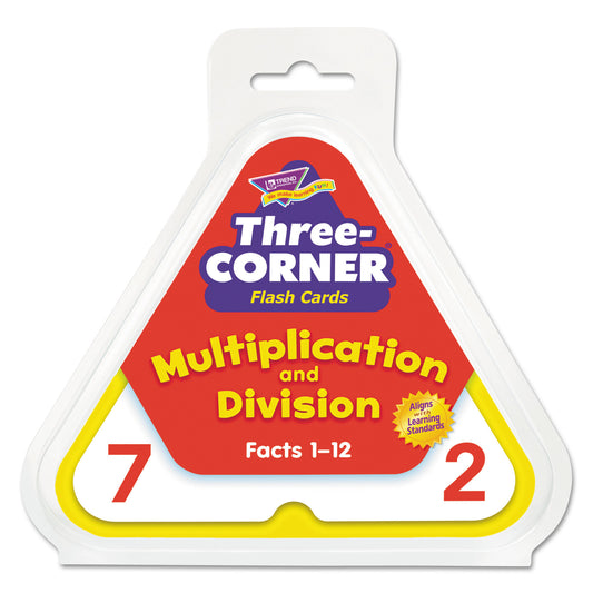 TREND Three-Corner Flash Cards, Multiplication/Division, 5.5 x 5.5, 48/Set (T1671)