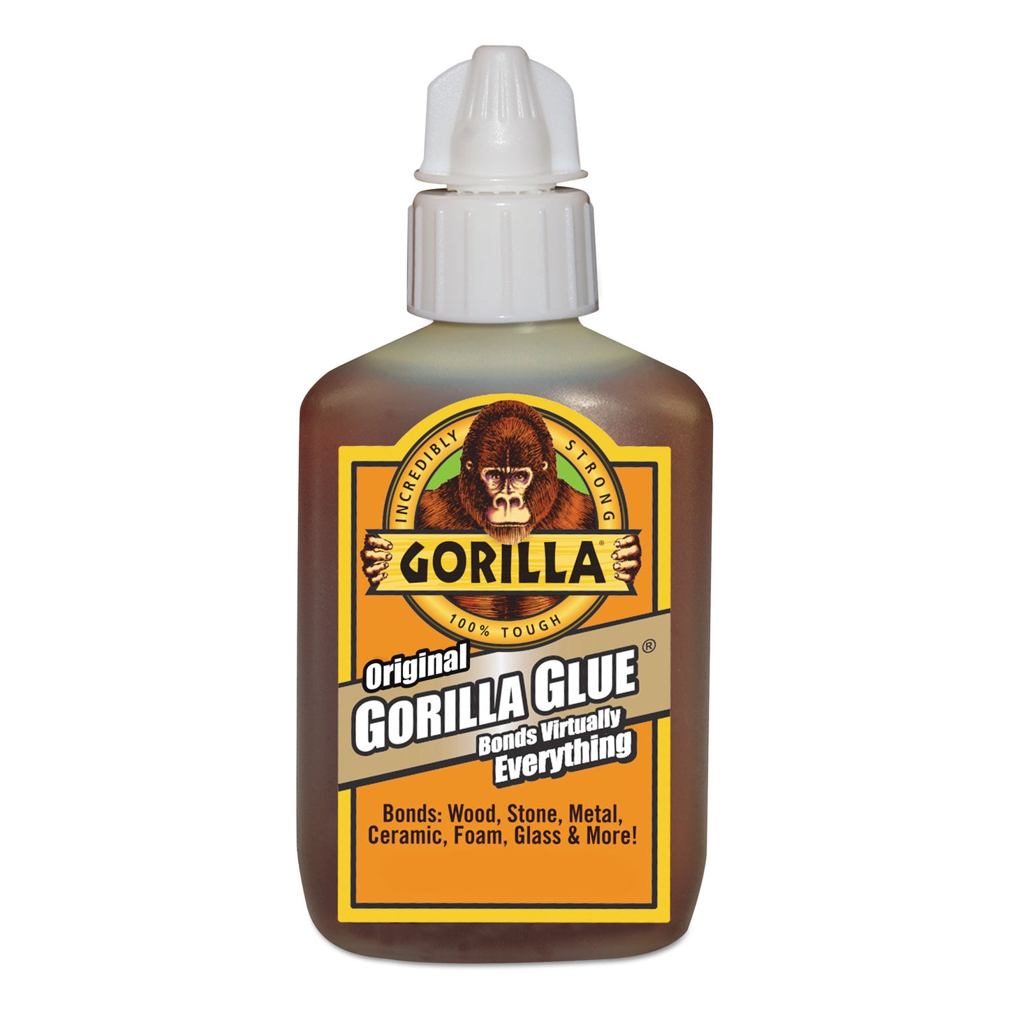 Gorilla Original Formula Glue, 2 oz, Dries Light Brown (5000206)