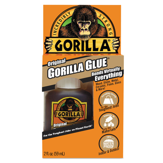 Gorilla Original Formula Glue, 2 oz, Dries Light Brown (5000206)