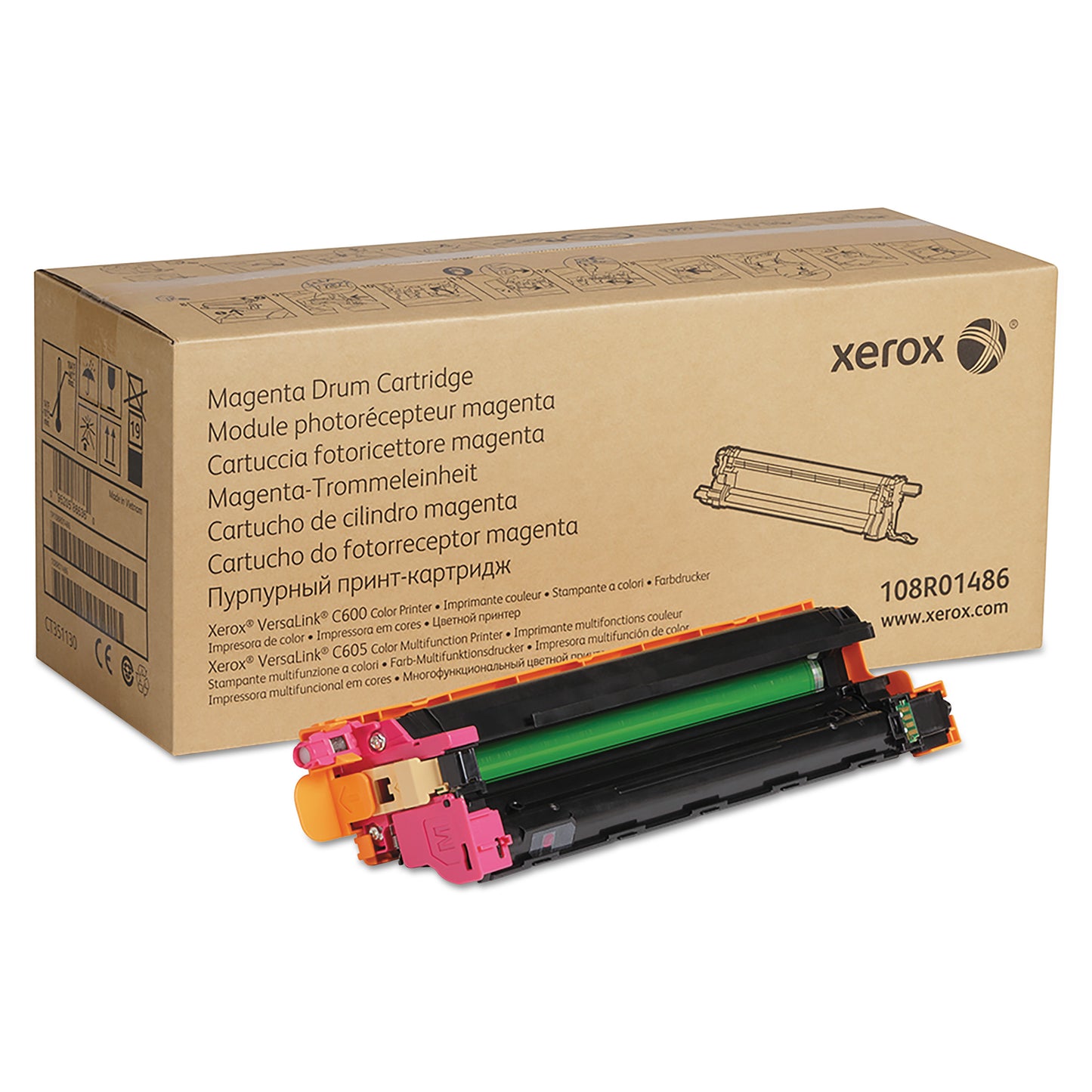 Xerox 108R01486 Drum Unit, 40,000 Page-Yield, Magenta